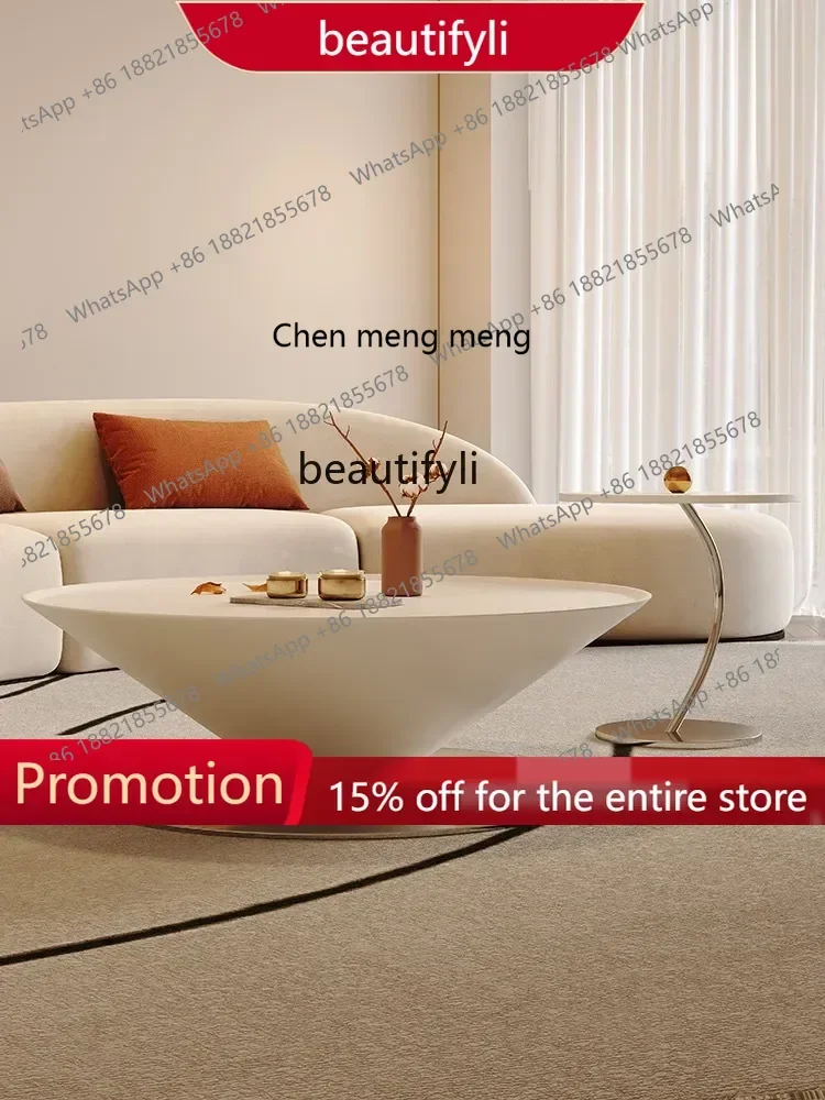 Легкий роскошный журнальный столик в кремовом стиле для гостиной, дома, минималистичный круглый чайный столик из нержавеющей стали, комбинация 1001
Легкий роскошный журнальный столик в кремовом стиле для гостиной, дома, минималистичный круглый чайный столик из нержавеющей стали, комбинация 1001