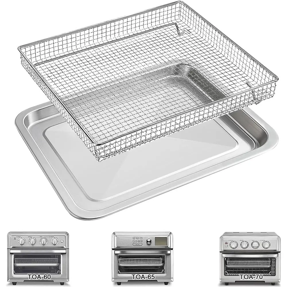 Basket Tray Replacement or Toaster Air Fryer Convection Oven, 12.4 * 11'' Mesh Air Fryer Steel Basket Wire Rack Accessories, Dis
Basket Tray Replacement or Toaster Air Fryer Convection Oven, 12.4 * 11'' Mesh Air Fryer Steel Basket Wire Rack Accessories, Dis