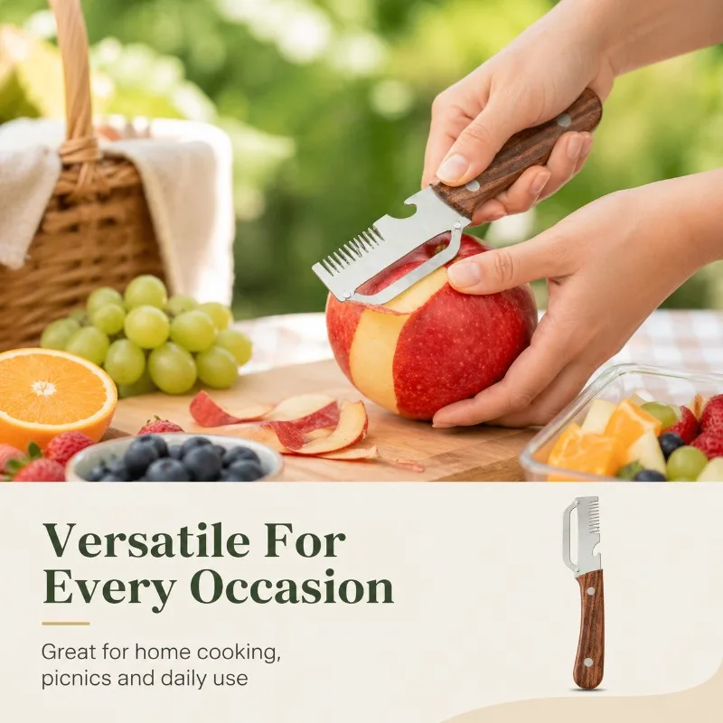 Multi-functional Vegetable Peeler Stainless Steel Non-slip Wooden Handle Durable Kitchen Tool for Fruit Potato Carrot Peeling Sl
Multi-functional Vegetable Peeler Stainless Steel Non-slip Wooden Handle Durable Kitchen Tool for Fruit Potato Carrot Peeling Sl