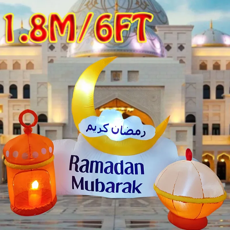 6FT/1.8M Inflatable Toys Middle East Ramadan Moon Candlestick LED Lights Eid Mubarak Model Decor Holiday Outdoor Garden Ornament
6FT/1.8M Inflatable Toys Middle East Ramadan Moon Candlestick LED Lights Eid Mubarak Model Decor Holiday Outdoor Garden Ornament