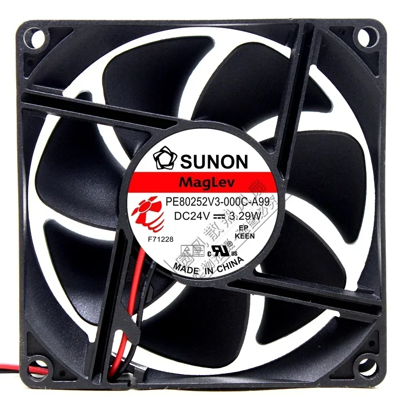 SUNON PE80252V3-000C-A99 DC 24V 3.29W 80x80x25mm 2-Wire Cooling Fan
SUNON PE80252V3-000C-A99 DC 24V 3.29W 80x80x25mm 2-Wire Cooling Fan