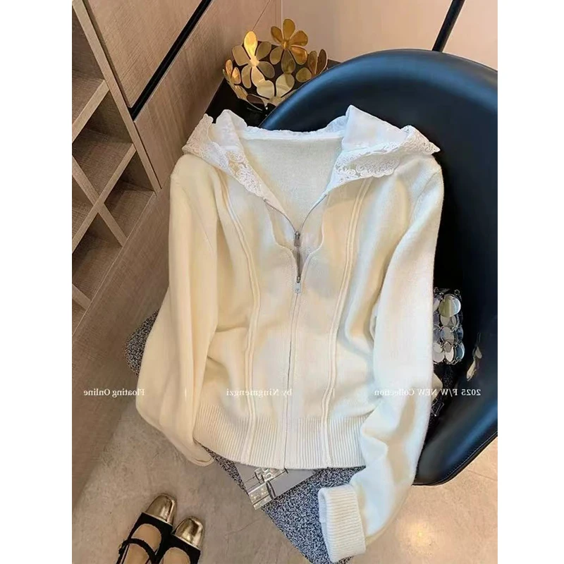 Women's Hooded Knitwear Autumn Winter New Style Lazy Fashion Outerwear Cardigan Long Sleeve Patchwork Sweater Coat F83 
Women's Hooded Knitwear Autumn Winter New Style Lazy Fashion Outerwear Cardigan Long Sleeve Patchwork Sweater Coat F83