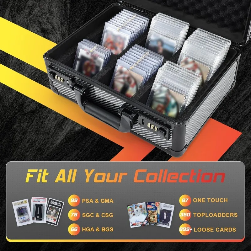 Graded Card Storage box, Cards Storage, PSA Slab Case for Baseball Cards, Collection Box with Combo Lock
Graded Card Storage box, Cards Storage, PSA Slab Case for Baseball Cards, Collection Box with Combo Lock