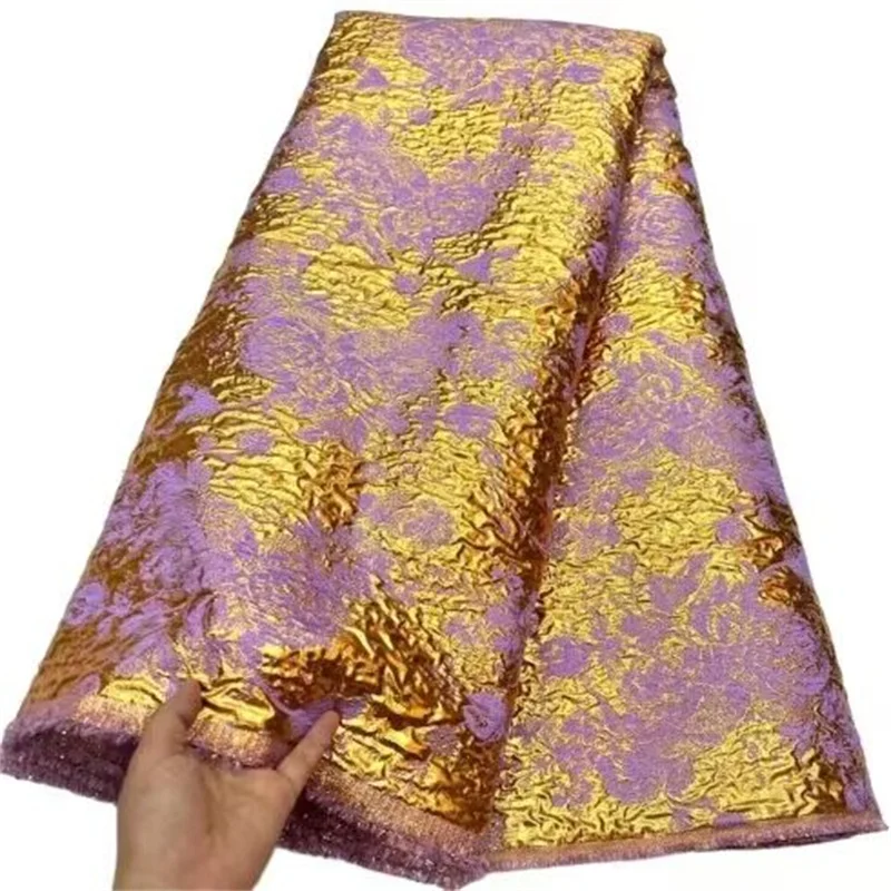 Purple African Brocade Fabric Jacquard Lace Cloth Nigerian Damask Floral Material Patchwork Dentelle Africaine For Sewing Dress
Purple African Brocade Fabric Jacquard Lace Cloth Nigerian Damask Floral Material Patchwork Dentelle Africaine For Sewing Dress