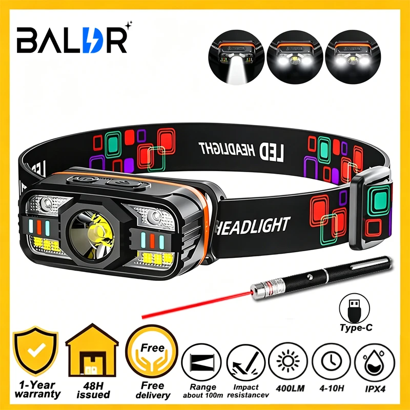 USB Rechargeable LED Headlamp Portable Light with Built in Battery 6 Lighting Modes Fishing Head Torch Outdoor Camping Lantern
USB Rechargeable LED Headlamp Portable Light with Built in Battery 6 Lighting Modes Fishing Head Torch Outdoor Camping Lantern