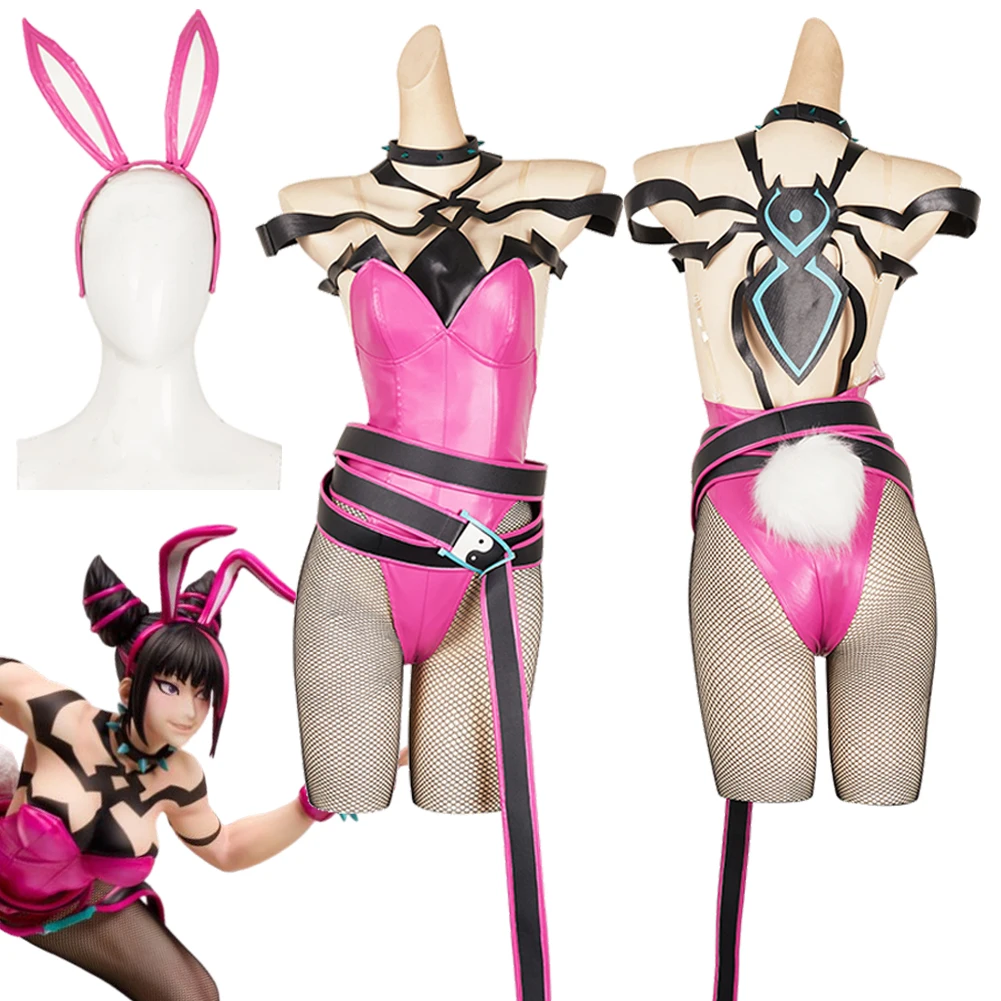Bunny Girl Han Juri Cosplay Fantasy Pink Sexy Clothing Anime Fighter Game SF 6 Costume Disguise Adult Women Roleplay Outfits
Bunny Girl Han Juri Cosplay Fantasy Pink Sexy Clothing Anime Fighter Game SF 6 Costume Disguise Adult Women Roleplay Outfits