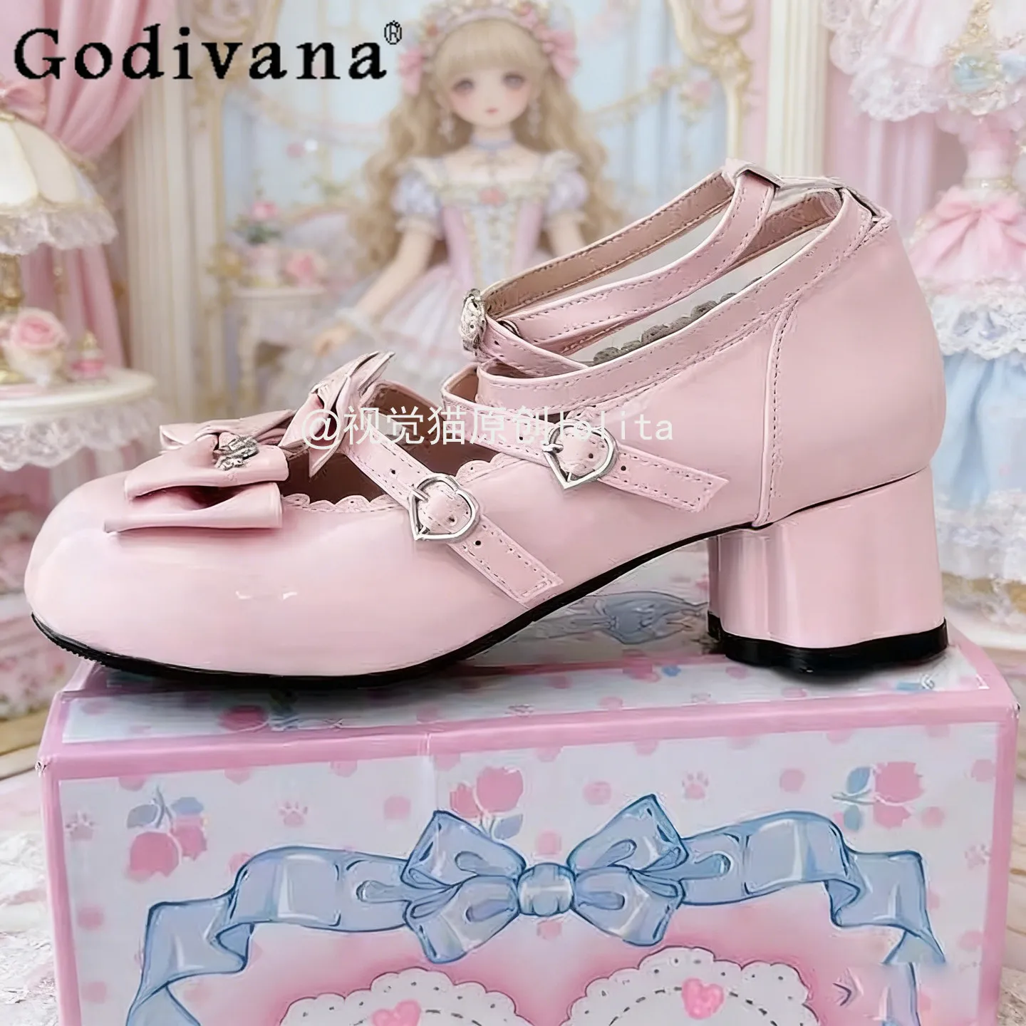 Sweet and Cute Lolita Original Design Round Head Single Shoes Japanese Girl Bow Thick Heel Versatile Mary Jane Lo Shoes
Sweet and Cute Lolita Original Design Round Head Single Shoes Japanese Girl Bow Thick Heel Versatile Mary Jane Lo Shoes