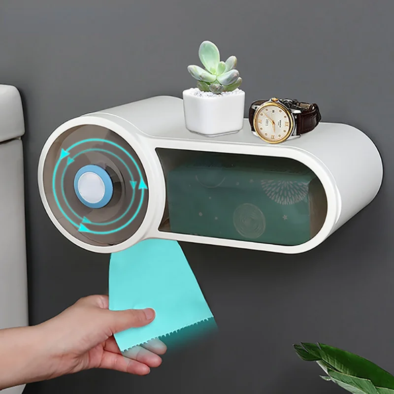 Toilet Waterproof Toilet Paper Holder Bathroom Tissue Box Storage Box Wall-mounted Roll Paper Storage Box Bathroom Accessories
Toilet Waterproof Toilet Paper Holder Bathroom Tissue Box Storage Box Wall-mounted Roll Paper Storage Box Bathroom Accessories