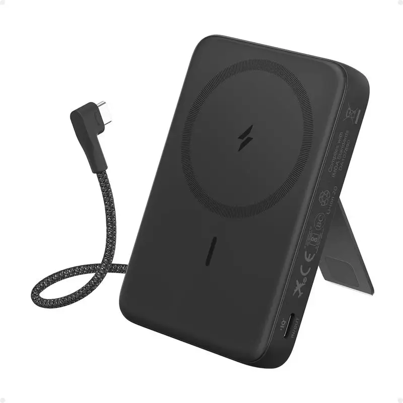 Anker Zolo Magnetic Power Bank, 10,000mAh Wireless Battery Pack with 30W Fast Charging,Built-In USB-C Cable and Adjustable Stand
Anker Zolo Magnetic Power Bank, 10,000mAh Wireless Battery Pack with 30W Fast Charging,Built-In USB-C Cable and Adjustable Stand