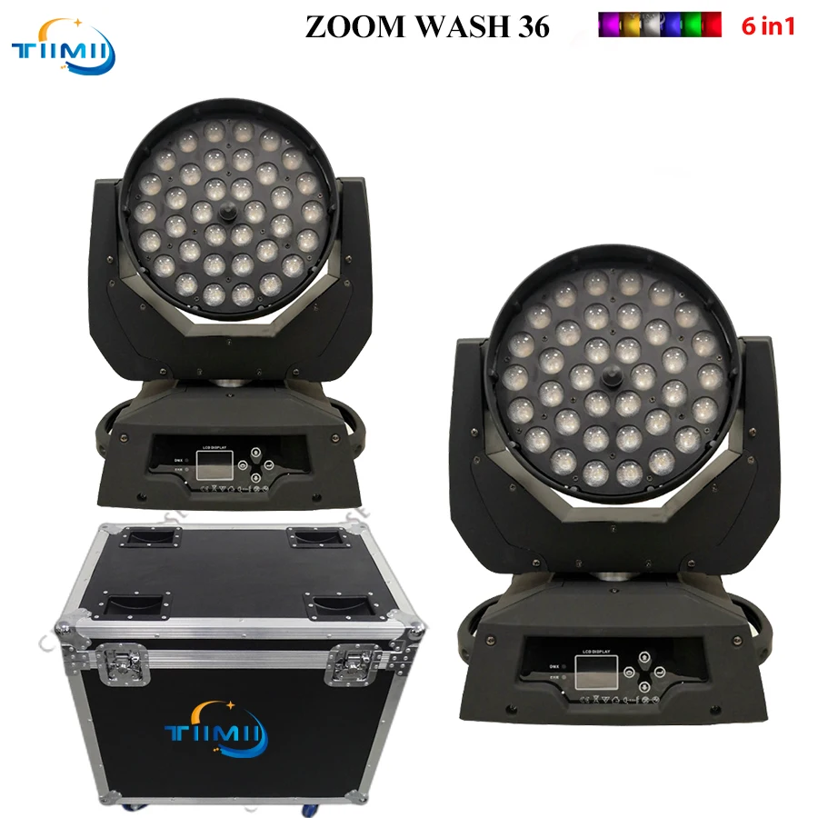 2 шт. 36x18 Вт светодиодный RGBWA + УФ-светильник с подвижной головкой 6 в 1 DMX512 луч лампы сценический эффект DJ диско-бар вечерние свадебные мытья сценический футляр
2 шт. 36x18 Вт светодиодный RGBWA + УФ-светильник с подвижной головкой 6 в 1 DMX512 луч лампы сценический эффект DJ диско-бар вечерние свадебные мытья сценический футляр