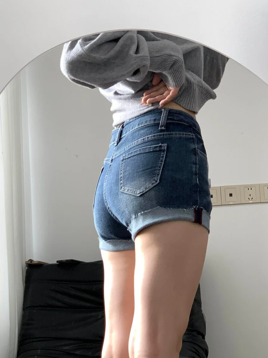 American Design Low Waist Denim Shorts Women's Spring Summer Elastic Slimming Hot Pants Vintage Washed Straight Leg Jeans
American Design Low Waist Denim Shorts Women's Spring Summer Elastic Slimming Hot Pants Vintage Washed Straight Leg Jeans