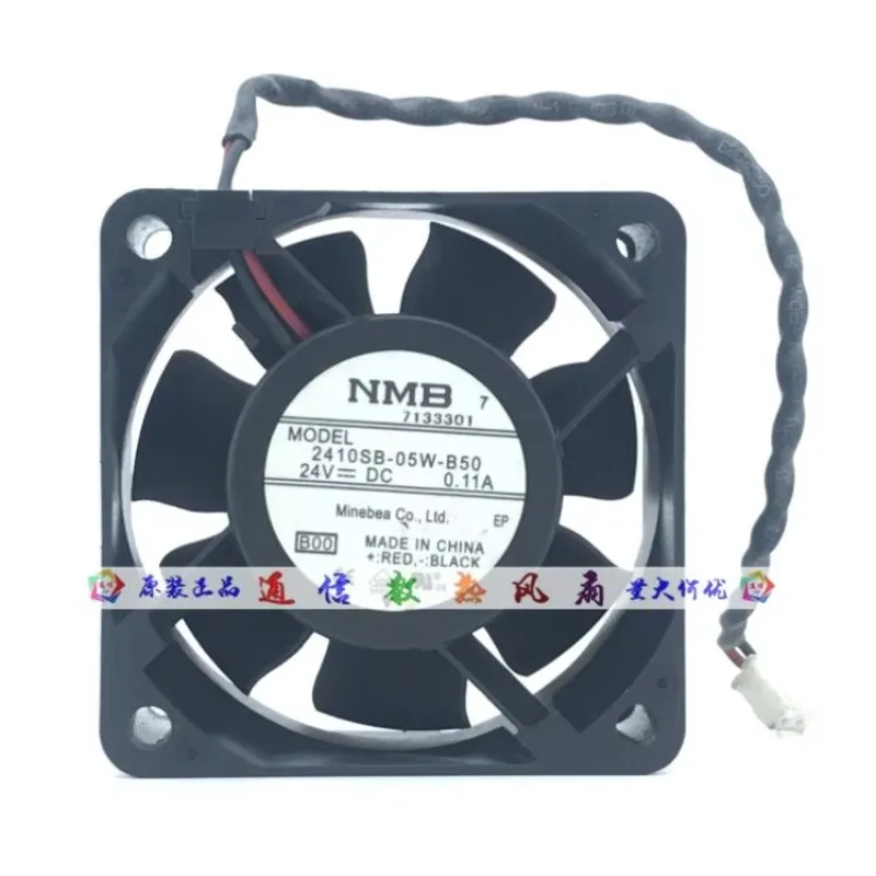 NMB 2410SB-05W-B50 DC 24V 0.11A 60x60x25mm 2-Wire Server Cooling Fan
NMB 2410SB-05W-B50 DC 24V 0.11A 60x60x25mm 2-Wire Server Cooling Fan