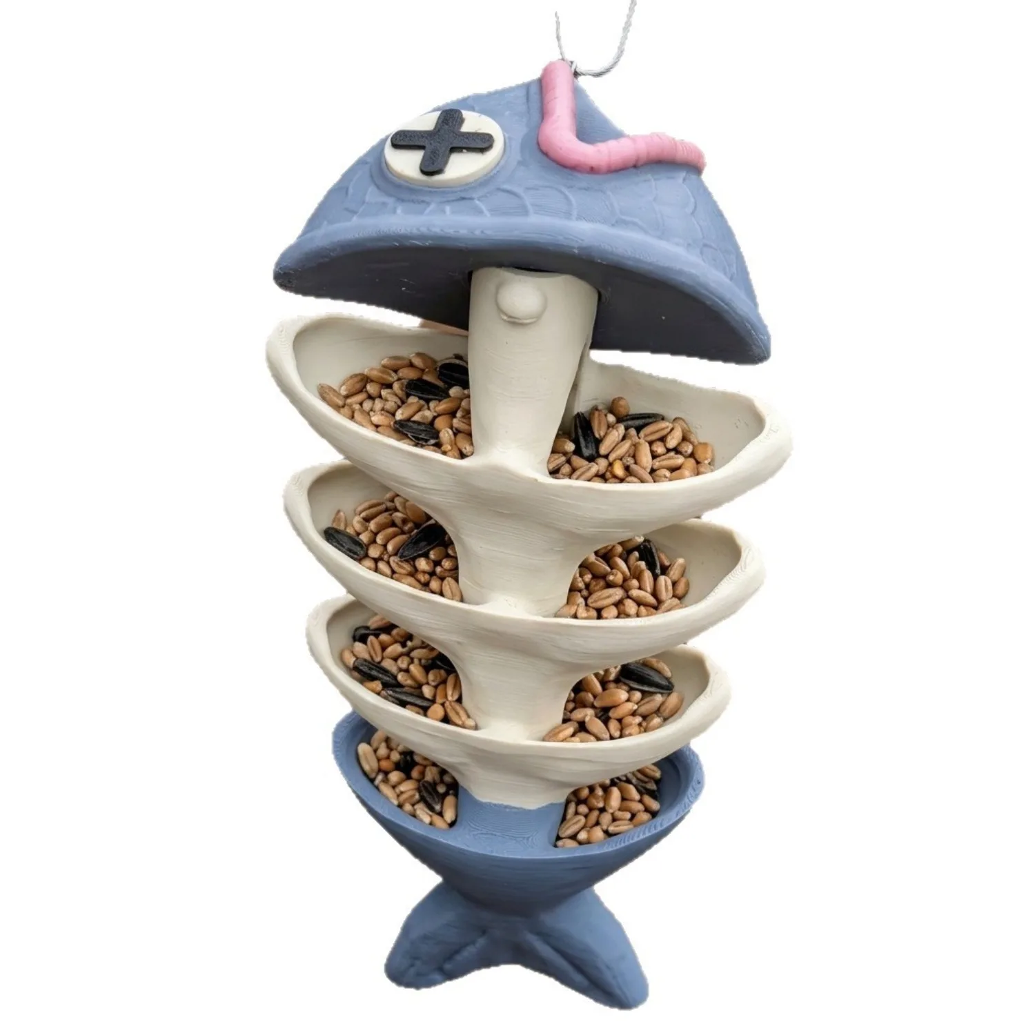 New fishbone-shaped bird feeder, hang on outdoor bird-watching tree branches, suitable for outdoor gardens and other places
New fishbone-shaped bird feeder, hang on outdoor bird-watching tree branches, suitable for outdoor gardens and other places
