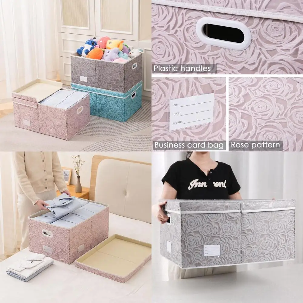 Fabric Storage Cubes with Lids - 3 Pack Organizer Baskets for Home, 23.2x15.7x11.8 Inch
Fabric Storage Cubes with Lids - 3 Pack Organizer Baskets for Home, 23.2x15.7x11.8 Inch