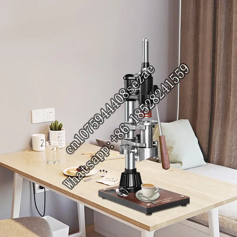Non-electric lever hand-operated espresso machine, hand-cranked, variable pressure, home use
Non-electric lever hand-operated espresso machine, hand-cranked, variable pressure, home use