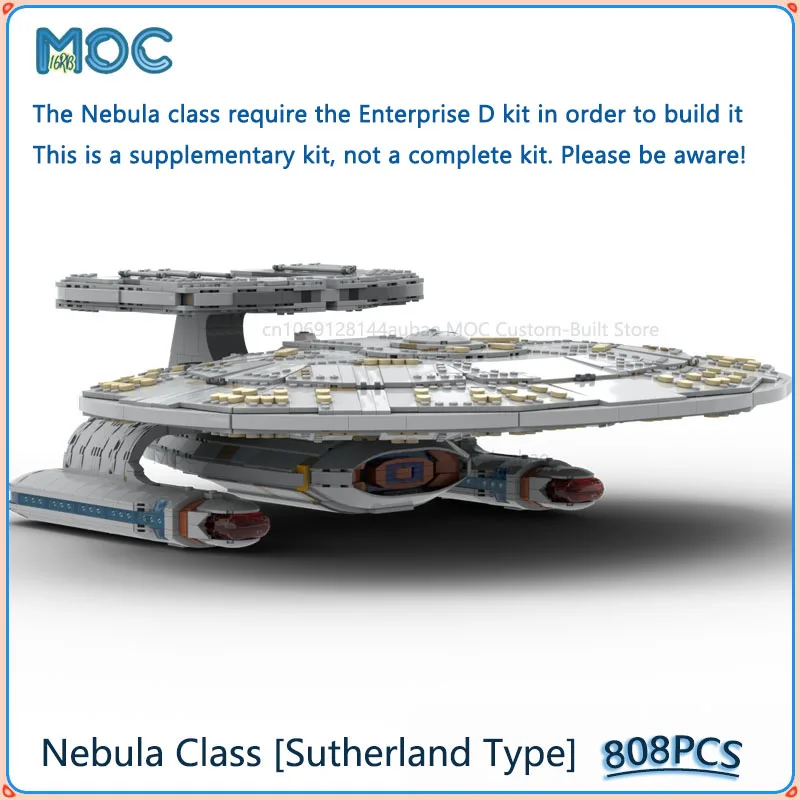 Nebula Class Sutherland Type Model MOC Building Blocks Assemble Bricks Toys Gifts Require the Enterprise D Kit In Order to Build
Nebula Class Sutherland Type Model MOC Building Blocks Assemble Bricks Toys Gifts Require the Enterprise D Kit In Order to Build