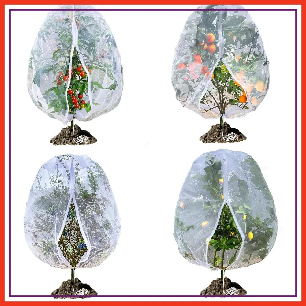 Fruit Tree Netting 3.9 x 3.3 ft Blueberry Bush Netting Cover with Zipper Drawstring, Outdoor Mosquito Net Garden Netting Protector from Birds Cicadas Animals Insect (4 PCS)
Fruit Tree Netting 3.9 x 3.3 ft Blueberry Bush Netting Cover with Zipper Drawstring, Outdoor Mosquito Net Garden Netting Protector from Birds Cicadas Animals Insect (4 PCS)