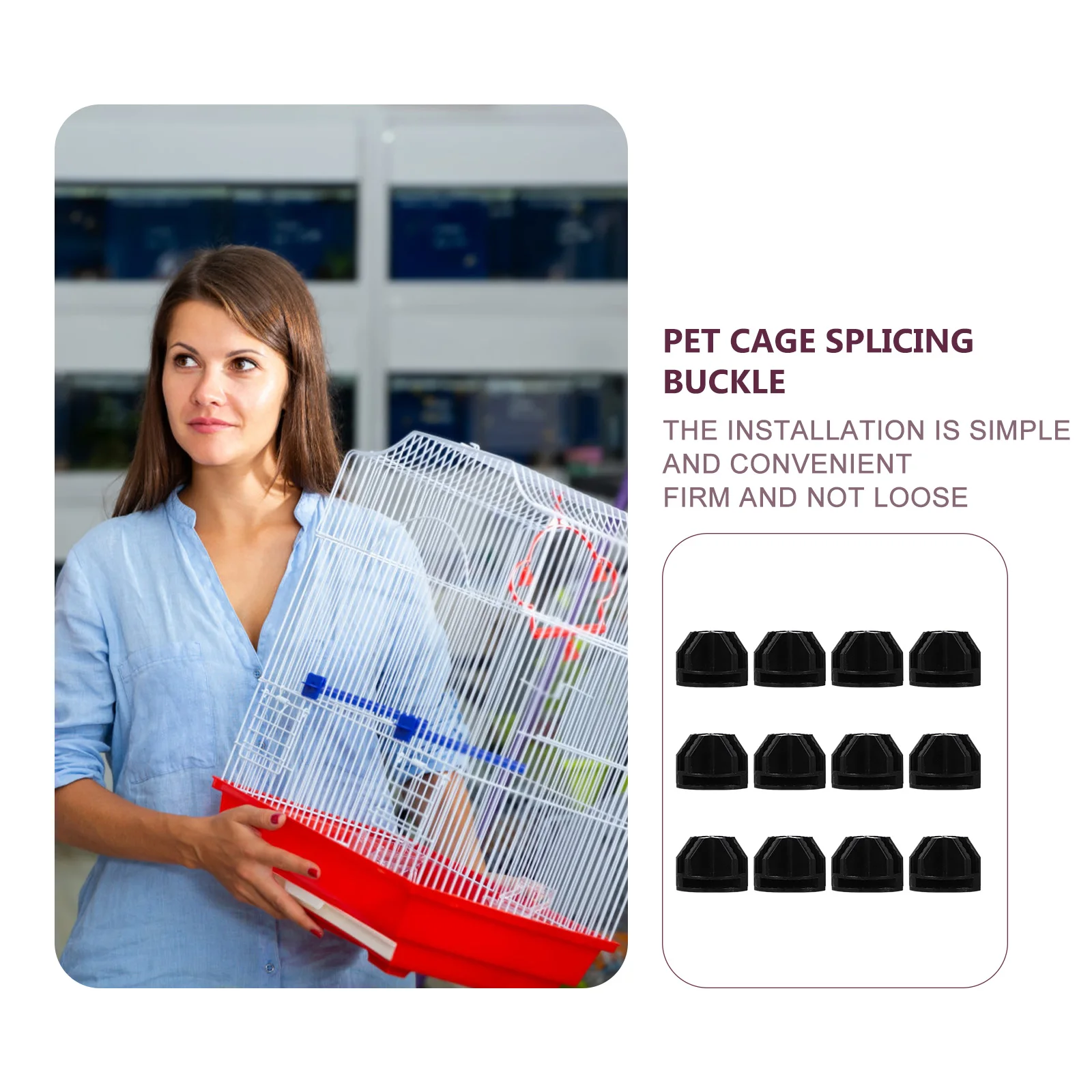 12Pcs Strong Holding Pet Enclosure Connectors Easy Assemble Plastic Shelf Parts for Wardrobe Cabinet DIY Connecting Tools Kit
12Pcs Strong Holding Pet Enclosure Connectors Easy Assemble Plastic Shelf Parts for Wardrobe Cabinet DIY Connecting Tools Kit