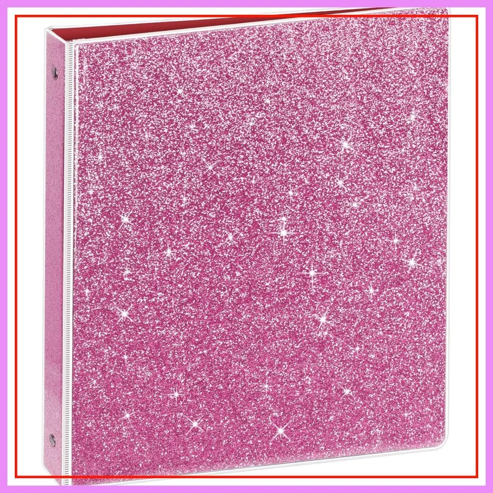 Glitter 1 Inch 3 Ring Binder, 10.5x11.5 inch, Holds 300 Pages Letter Size, Waterproof Durable View Binder, Pink
Glitter 1 Inch 3 Ring Binder, 10.5x11.5 inch, Holds 300 Pages Letter Size, Waterproof Durable View Binder, Pink