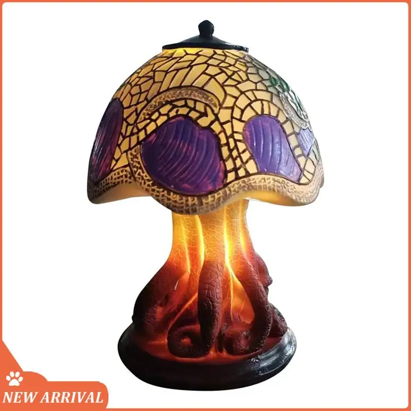 Emption!Creative Stained Glass Mushroom Table Lamp Vintage Animal Plant Series Shaped Resin Bedroom Decora Household
Emption!Creative Stained Glass Mushroom Table Lamp Vintage Animal Plant Series Shaped Resin Bedroom Decora Household