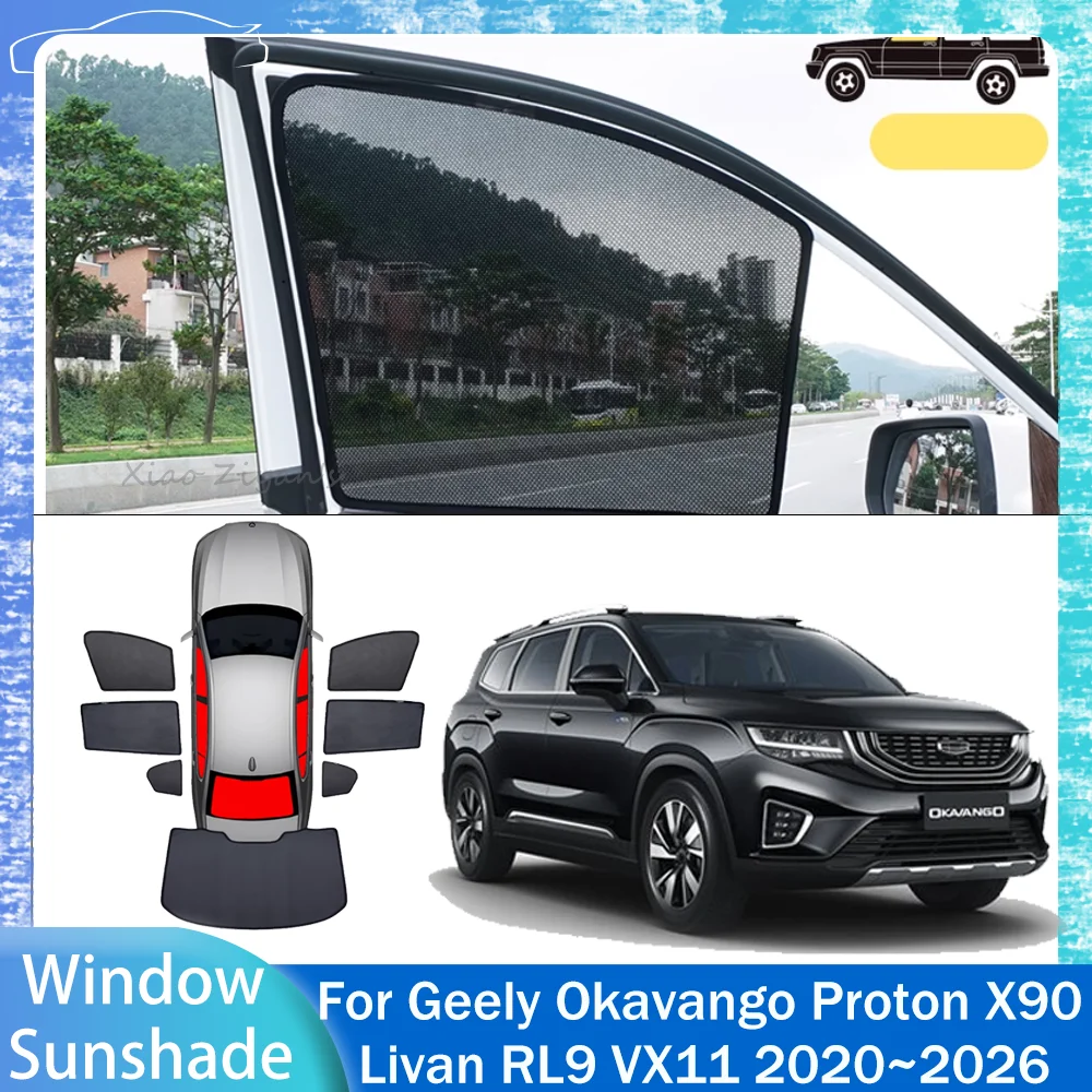 For Geely Okavango Proton X90 Livan RL9 VX11 2020~2026 2023 Car Magnetic Mesh Privacy Sunshade Side Window Sun Shade Accessories
For Geely Okavango Proton X90 Livan RL9 VX11 2020~2026 2023 Car Magnetic Mesh Privacy Sunshade Side Window Sun Shade Accessories