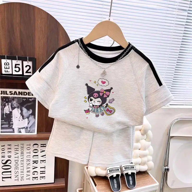 Sanriou Sports Suit Child Summer Clothing Jacket Shorts Girl Boy Pure Cotton Soft Comfortable Kuromi Cute Cartoon Festival Gift
Sanriou Sports Suit Child Summer Clothing Jacket Shorts Girl Boy Pure Cotton Soft Comfortable Kuromi Cute Cartoon Festival Gift