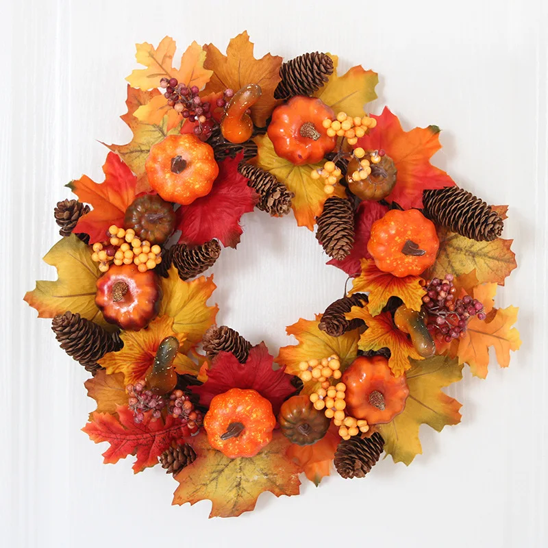 Autumn wreath various pumpkin pine cone decorative door hanging Amazon maple leaf wreath Thanksgiving decorative vine ring
Autumn wreath various pumpkin pine cone decorative door hanging Amazon maple leaf wreath Thanksgiving decorative vine ring