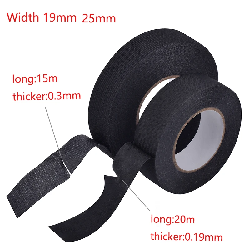 19mm/25mm Polyester Cloth Tape Automotive Wiring Harness Winding Insulation Tape Sound Insulation Vibration Reduction Cloth Tape
19mm/25mm Polyester Cloth Tape Automotive Wiring Harness Winding Insulation Tape Sound Insulation Vibration Reduction Cloth Tape