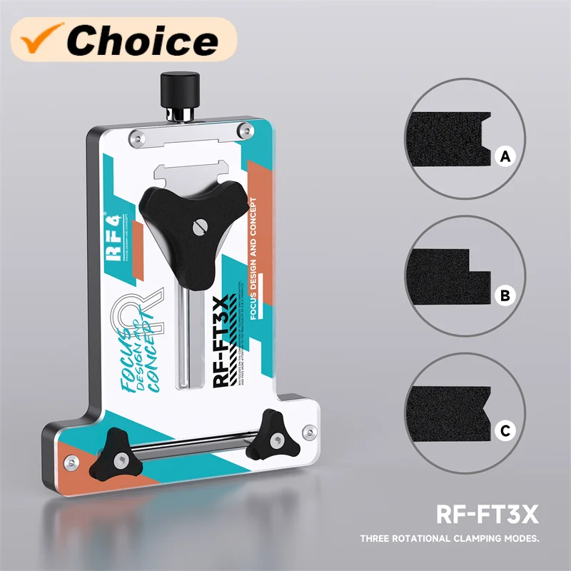 RF4 RF-FT3X Multi-functional Heat Insulated Motherboard PCB Repair Glass Fixture for Phone with Three Rotational Clamping Modes
RF4 RF-FT3X Multi-functional Heat Insulated Motherboard PCB Repair Glass Fixture for Phone with Three Rotational Clamping Modes