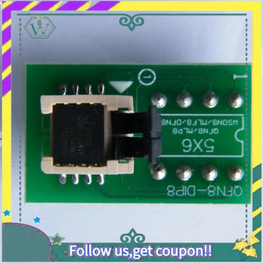 NEW DFN8 To DIP8 Socket QFN8/WSON8/MLF8/MLP8/DFN8 To DIP8 For CH341A Tl866ii Plus RT809H/F T48 T56 EZP2023 Programmer 6X5mm
NEW DFN8 To DIP8 Socket QFN8/WSON8/MLF8/MLP8/DFN8 To DIP8 For CH341A Tl866ii Plus RT809H/F T48 T56 EZP2023 Programmer 6X5mm