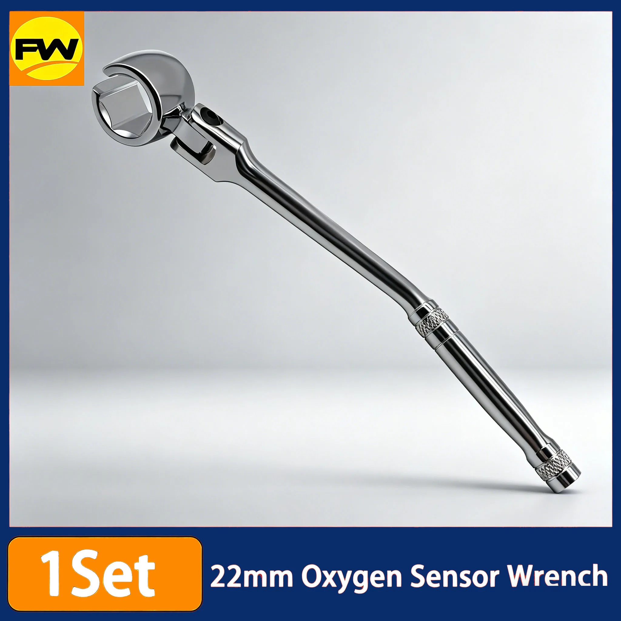 7/8" 22mm O2 Oxygen Sensor Wrench with Contour Handle and Flexible Head, Universal Automotive Maintenance Socket Spanner Tool
7/8" 22mm O2 Oxygen Sensor Wrench with Contour Handle and Flexible Head, Universal Automotive Maintenance Socket Spanner Tool