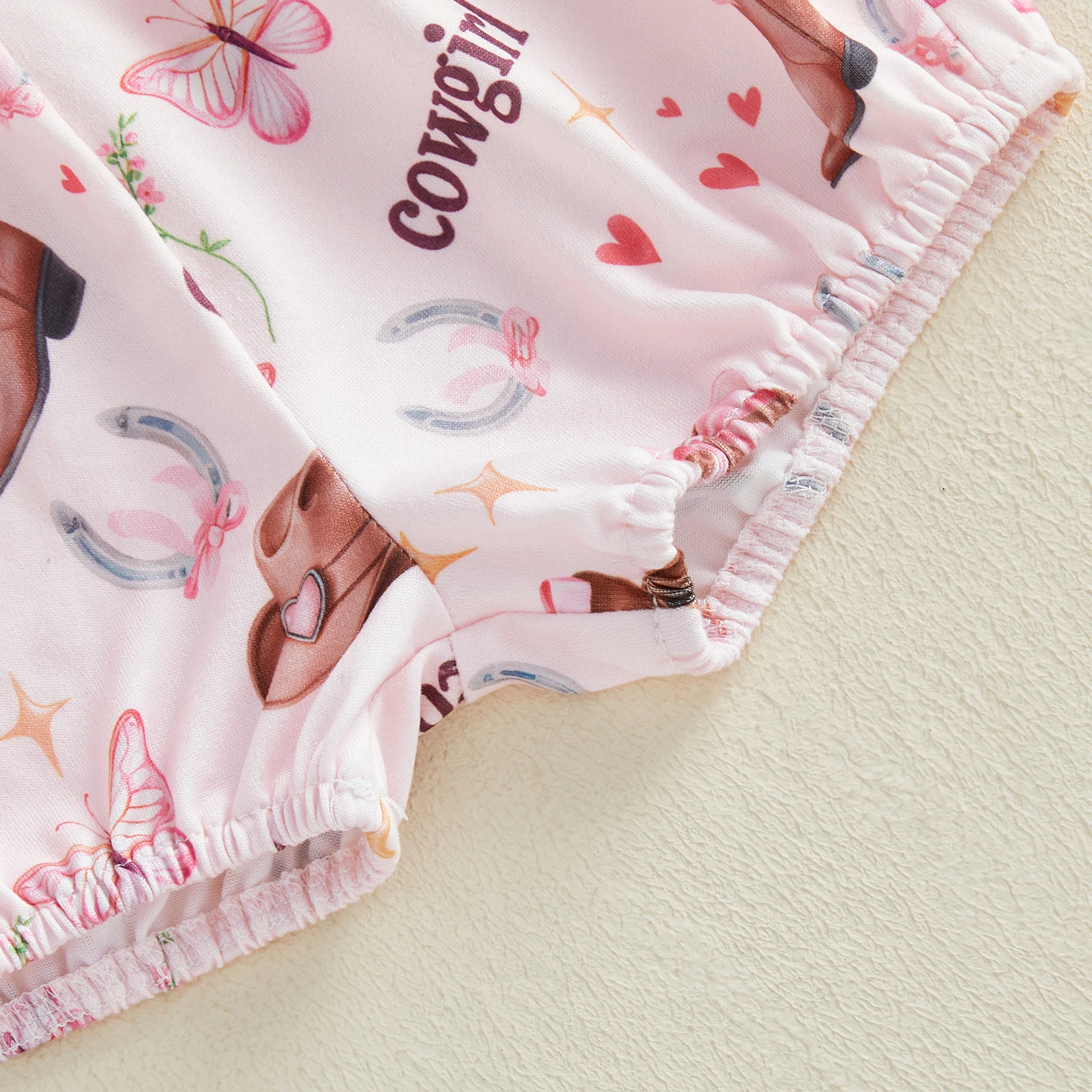 Baby Girls Western Shorts Outfits Flying Sleeve Letter Boots Print Romper Cowgirl Hat Print Shorts Headband Sets
Baby Girls Western Shorts Outfits Flying Sleeve Letter Boots Print Romper Cowgirl Hat Print Shorts Headband Sets