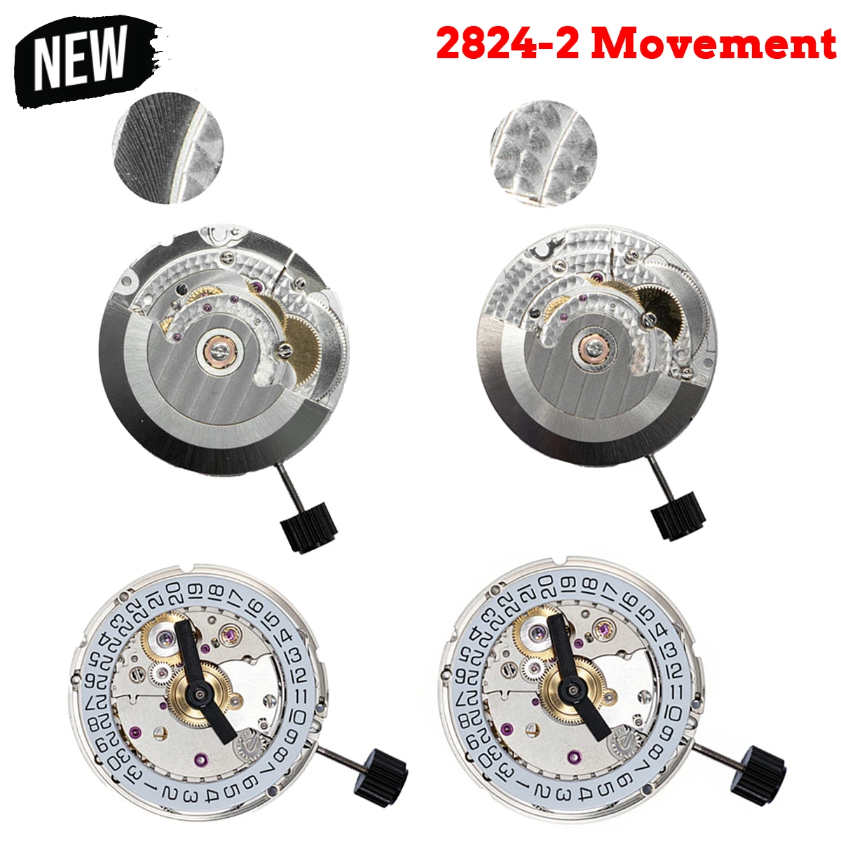 ETA 2824 Movement Replacement Version, High-Precision Automatic Movement Top Clone 2824,Date Function, 25 Jewel Bearings
ETA 2824 Movement Replacement Version, High-Precision Automatic Movement Top Clone 2824,Date Function, 25 Jewel Bearings