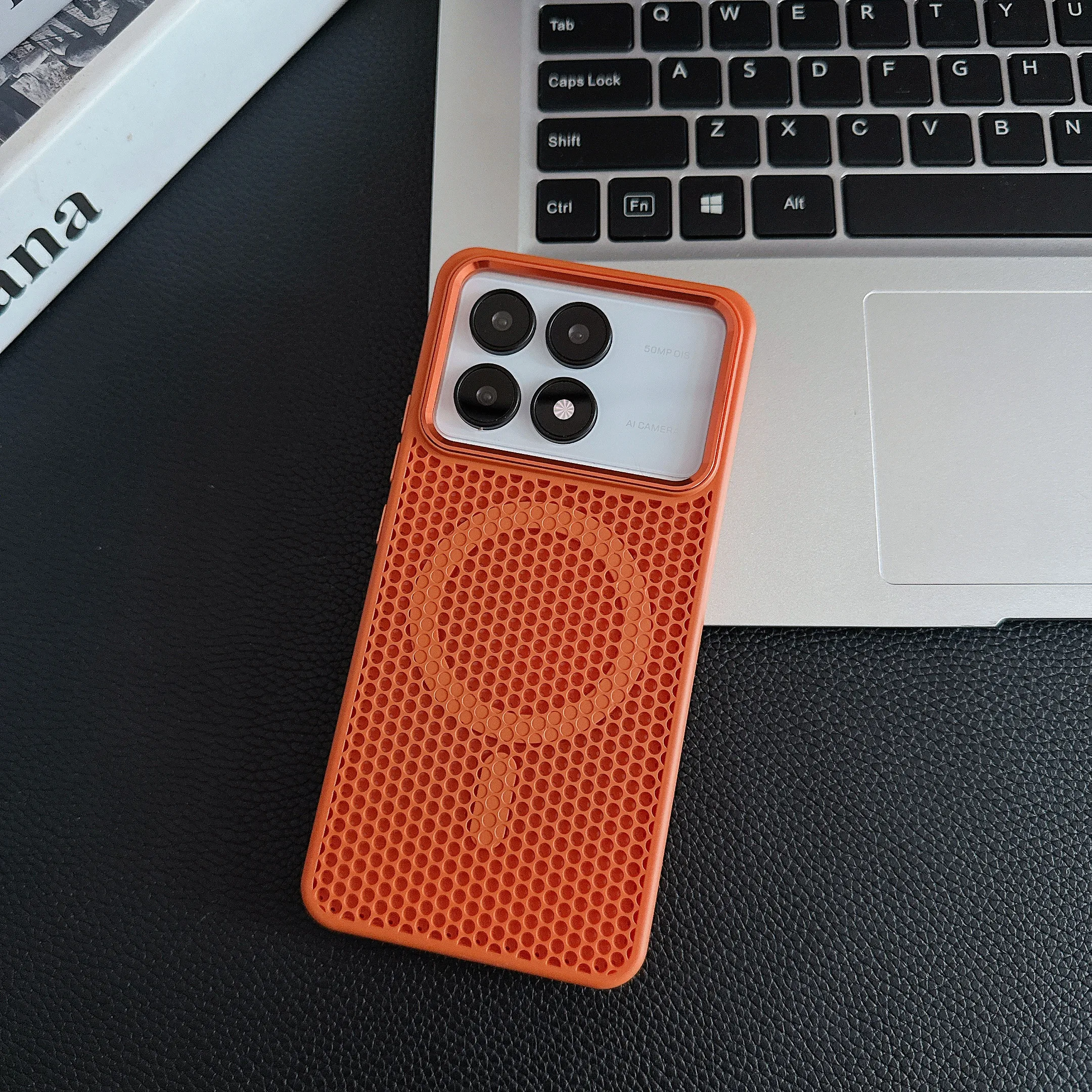 For Xiaomi Poco X6 Pro Magnetic Case Honeycomb Grid Heat Dissipation Alloy Camera Ring Wireless Charging Back Cover
For Xiaomi Poco X6 Pro Magnetic Case Honeycomb Grid Heat Dissipation Alloy Camera Ring Wireless Charging Back Cover