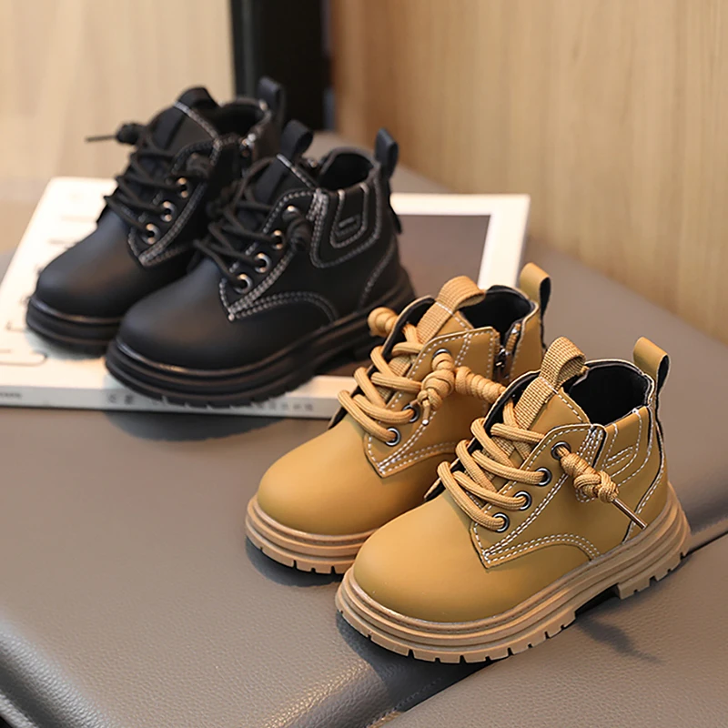 Autumn Vintage Boots For Children PU Leather Waterproof Boy's Girl's Ankle Boots Soft-soled Anti-slippery Outdoor Kid's Boots
Autumn Vintage Boots For Children PU Leather Waterproof Boy's Girl's Ankle Boots Soft-soled Anti-slippery Outdoor Kid's Boots