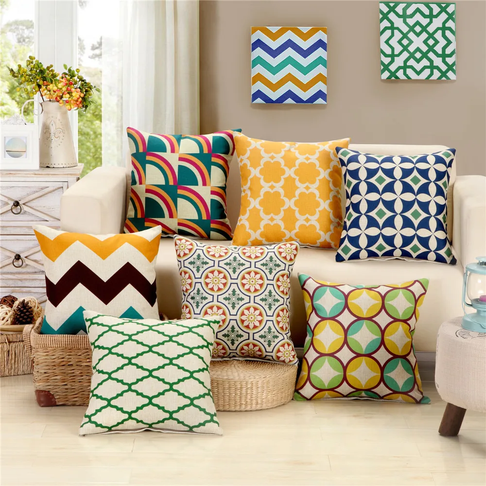 45x45cm Vintage Geometric Pillowcase Cotton Linen Home Living Room Bedroom Decoration Cushion Cover
45x45cm Vintage Geometric Pillowcase Cotton Linen Home Living Room Bedroom Decoration Cushion Cover