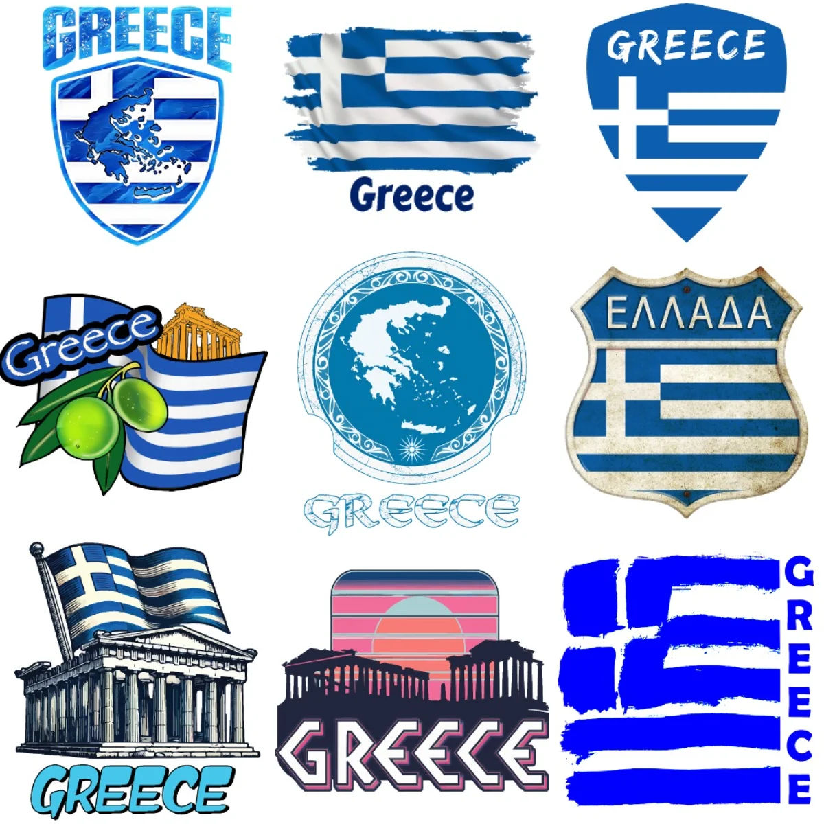 GR Greece Flag Map Parthenon Creative PVC Car Stickers for Car Bicycle Van Fridge Helmet Window Wall Decoration Accessories 
GR Greece Flag Map Parthenon Creative PVC Car Stickers for Car Bicycle Van Fridge Helmet Window Wall Decoration Accessories
