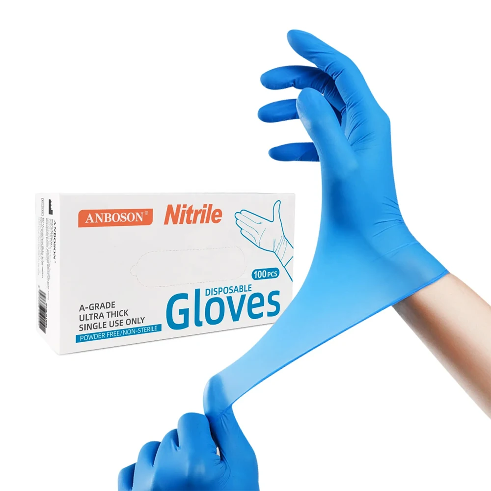 Nitrile Exam Gloves-Blue Latex Food Level Safe Disposable Gloves for Manicure and Salon
Nitrile Exam Gloves-Blue Latex Food Level Safe Disposable Gloves for Manicure and Salon