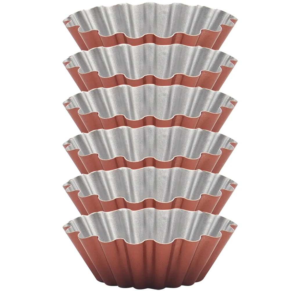 6pcs Egg Tart Mold High-Carbon Steel Molds For Pudding Jelly Diy Reusable Kitchen Baking Tools Heat-Resistant Non-Stick Compact
6pcs Egg Tart Mold High-Carbon Steel Molds For Pudding Jelly Diy Reusable Kitchen Baking Tools Heat-Resistant Non-Stick Compact