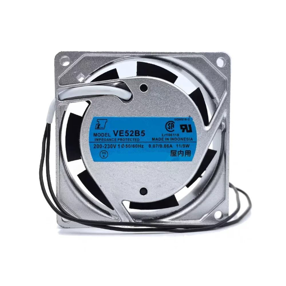 Cooling Fan VE52B5 AC 208-230V 0.07/0.06A 11/10W 8cm 8025 80*80*25mm 2-Wire
Cooling Fan VE52B5 AC 208-230V 0.07/0.06A 11/10W 8cm 8025 80*80*25mm 2-Wire