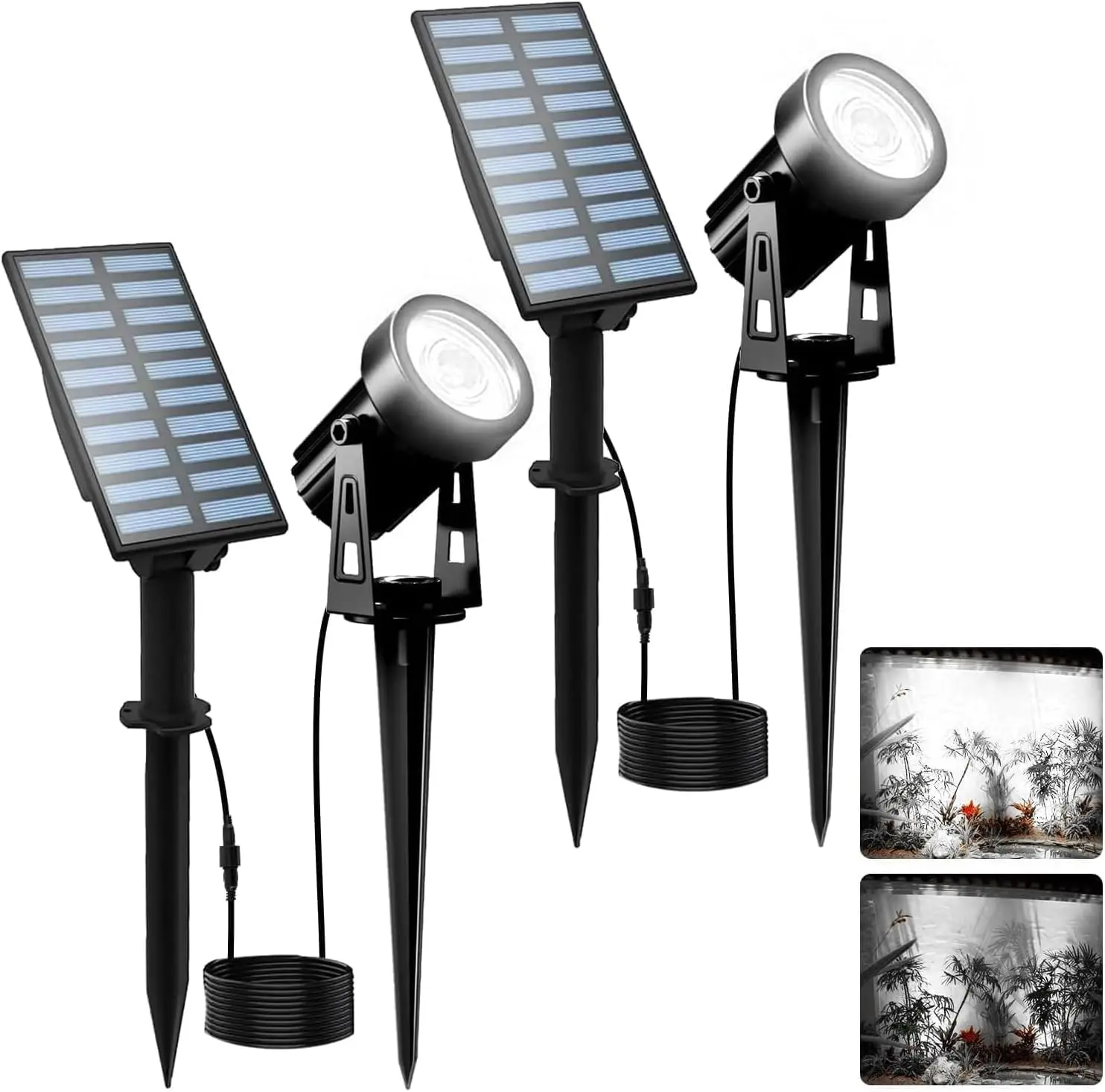 Solar Garden Spot Lights, LED Solar Landscape Light Outdoor IP65 Waterproof 9.8ft Cable, Separated Solar Panel, Auto ON/Off
Solar Garden Spot Lights, LED Solar Landscape Light Outdoor IP65 Waterproof 9.8ft Cable, Separated Solar Panel, Auto ON/Off