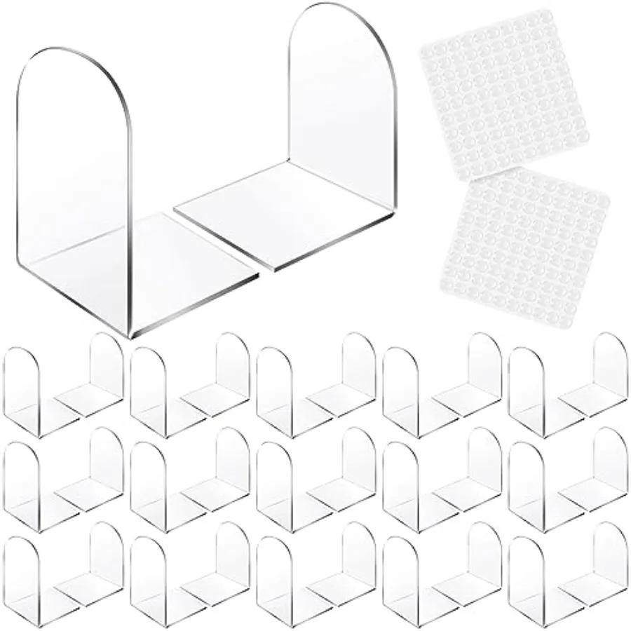 Pcs Acrylic Clear Book Ends with Silicone Pad Non Skid Book Holders Arch Shape Heavy Duty Bookends Stoppers for Movies, CDs, Vi
Pcs Acrylic Clear Book Ends with Silicone Pad Non Skid Book Holders Arch Shape Heavy Duty Bookends Stoppers for Movies, CDs, Vi
