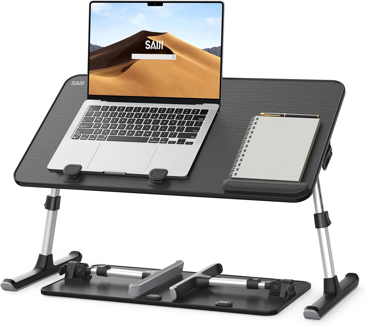 Adjustable Laptop Stand for Bed, Foldable Lap Desk with Wrist Rest, Portable Computer Table for Couch Sofa Floor, Black 52x30cm
Adjustable Laptop Stand for Bed, Foldable Lap Desk with Wrist Rest, Portable Computer Table for Couch Sofa Floor, Black 52x30cm