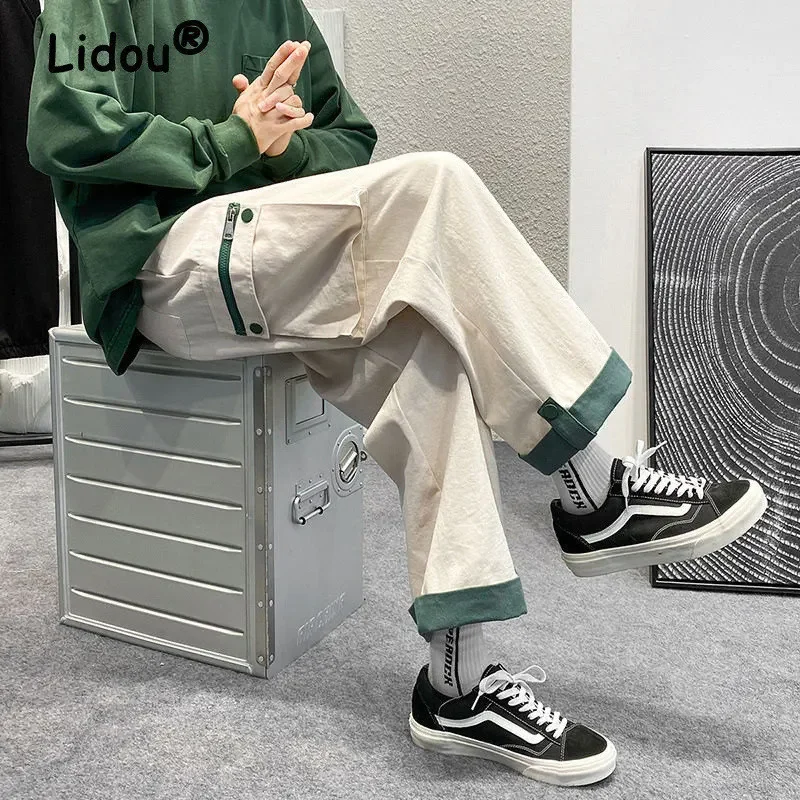 Spring Autumn Casual Print Patchwork Cotton Wide Leg Pants Man Loose Y2k Pocket Hip Hop Cargo Straight Male Trousers Streetwear
Spring Autumn Casual Print Patchwork Cotton Wide Leg Pants Man Loose Y2k Pocket Hip Hop Cargo Straight Male Trousers Streetwear
