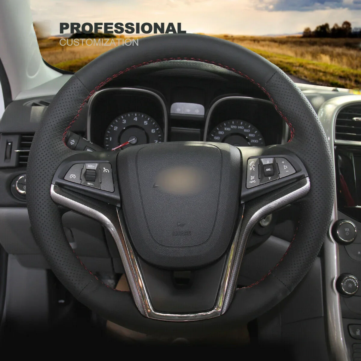 Black Leather Steering Wheel Cover For Chevrolet Malibu Volt 2011 2012 2013 2014 2015 Car Interior Accessories
Black Leather Steering Wheel Cover For Chevrolet Malibu Volt 2011 2012 2013 2014 2015 Car Interior Accessories