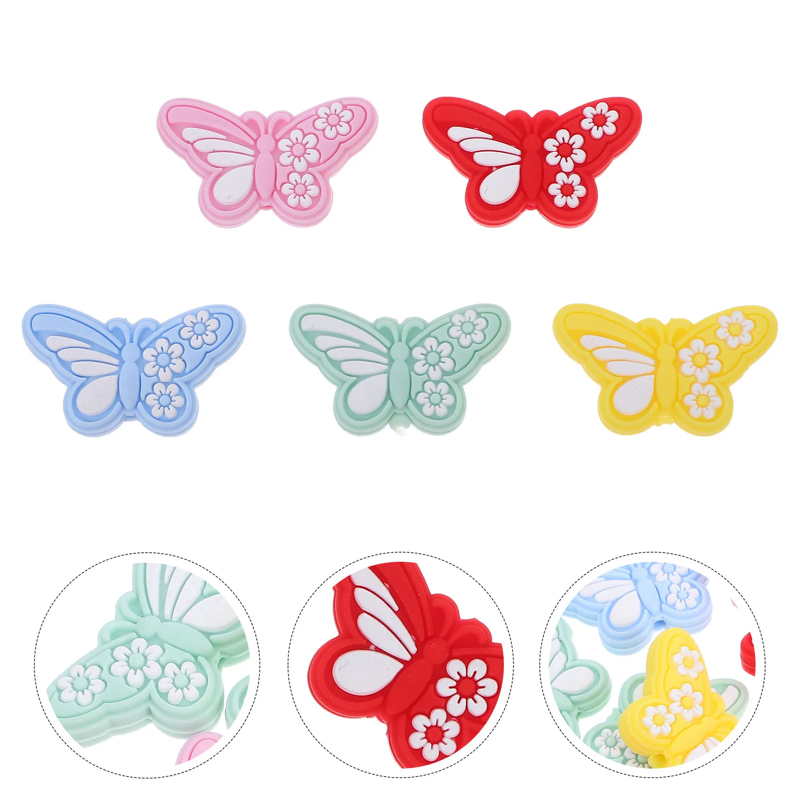 Силиконовые бусины-бабочки, разноцветные, мягкие, эластичные, для изготовления украшений своими руками, аксессуары для рукоделия
Силиконовые бусины-бабочки, разноцветные, мягкие, эластичные, для изготовления украшений своими руками, аксессуары для рукоделия