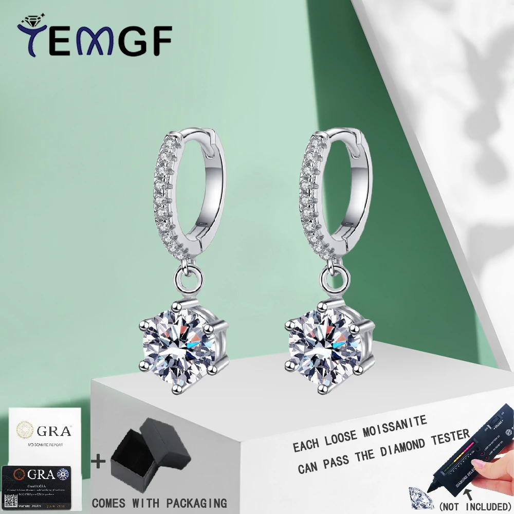 TEMGF S925 Sterling Sliver Hoop Ear Studs Sparkling Moissanite/Zircon Drop Earrings for Women Girls Fine Jewelry Birthday Gifts
TEMGF S925 Sterling Sliver Hoop Ear Studs Sparkling Moissanite/Zircon Drop Earrings for Women Girls Fine Jewelry Birthday Gifts