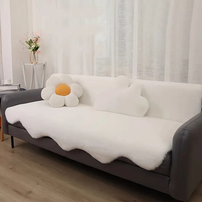 1PC Faux Rabbit Plush Sofa Cushion Irregular Shape Soft Cozy Decorative Mat for Bedroom Living Room Easy Clean Home Decor
1PC Faux Rabbit Plush Sofa Cushion Irregular Shape Soft Cozy Decorative Mat for Bedroom Living Room Easy Clean Home Decor