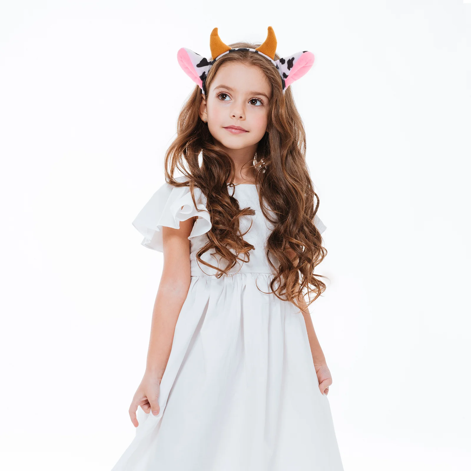 2Pcs Cartoon Dairy Cow Headband with Horn Ears Design Party Birthday Halloween Costume Animal Hairband Cow Headband
2Pcs Cartoon Dairy Cow Headband with Horn Ears Design Party Birthday Halloween Costume Animal Hairband Cow Headband