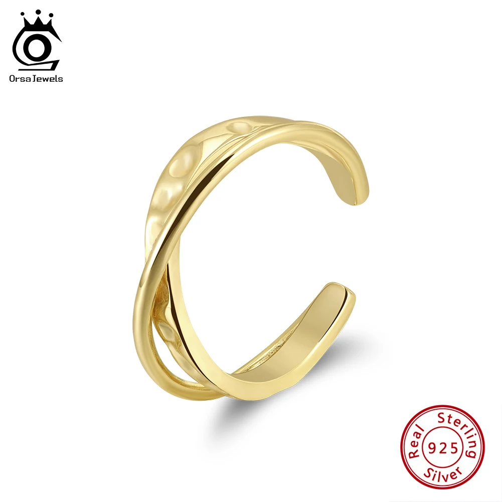 ORSA JEWELS Genuine 925 Sterling Silver Open Ring Girl Simple Fashion Temperament Hand Jewelry Accessories Prevent Allergy GAR08
ORSA JEWELS Genuine 925 Sterling Silver Open Ring Girl Simple Fashion Temperament Hand Jewelry Accessories Prevent Allergy GAR08